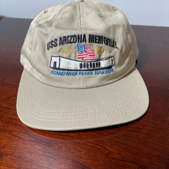 USS Arizona Memorial Adjustable Hat Cap Remembering Pearl Harbor - Picture 2 of 6